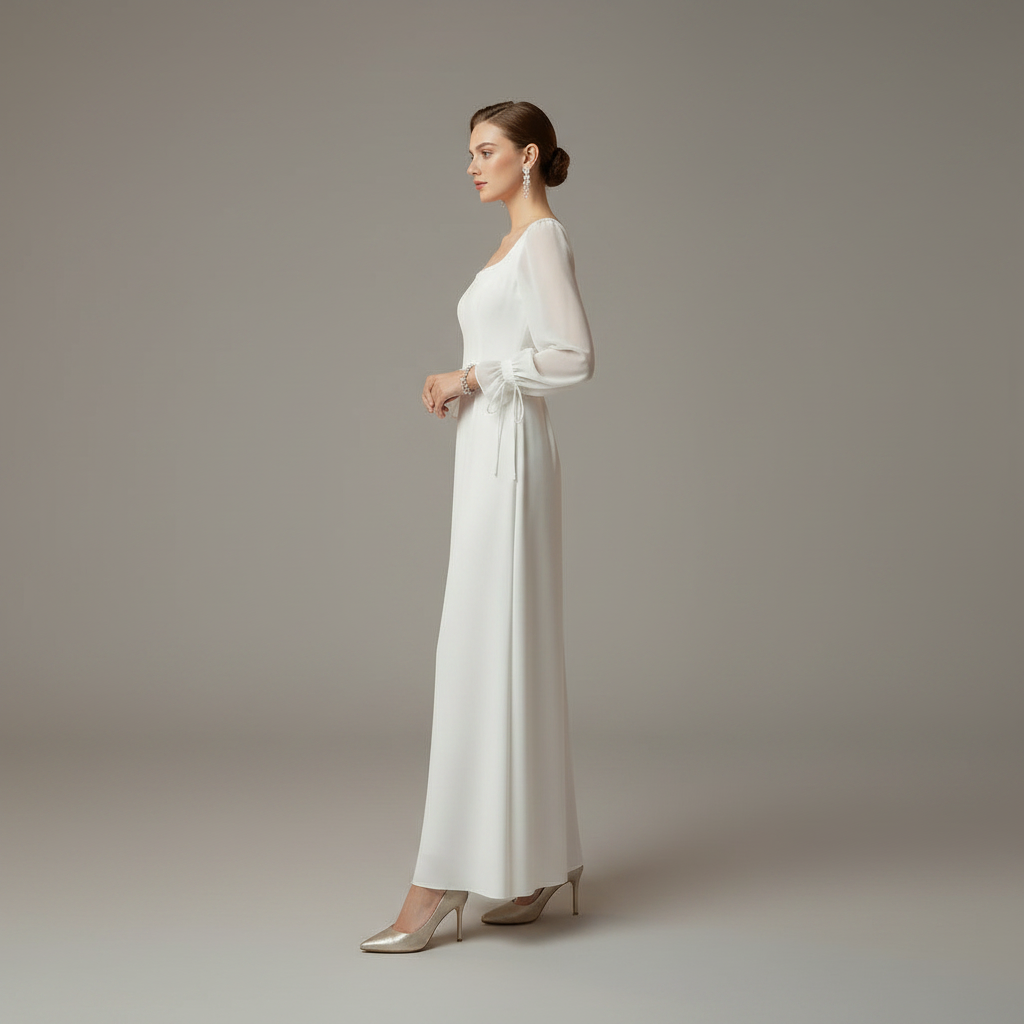 Elegant Long Sleeve Maxi Dress | Women's Wedding Guest Dress