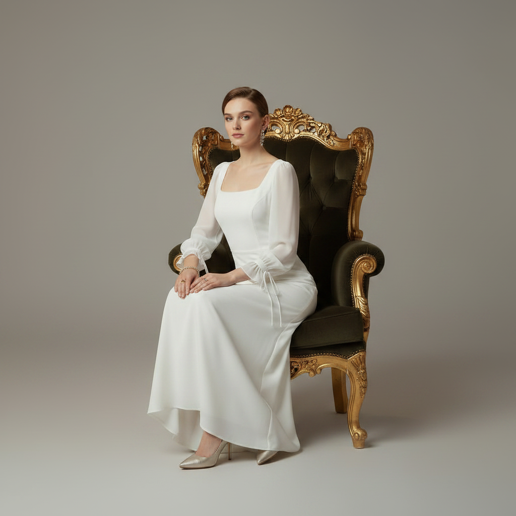 Elegant Long Sleeve Maxi Dress | Women's Wedding Guest Dress