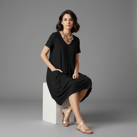 Loose Fitting Summer Midi Dress | Women's Dress