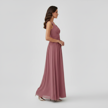 Sleeveless V-Neck Maxi Dress | Women's Fashion