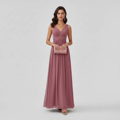 Sleeveless V-Neck Maxi Dress | Women's Fashion