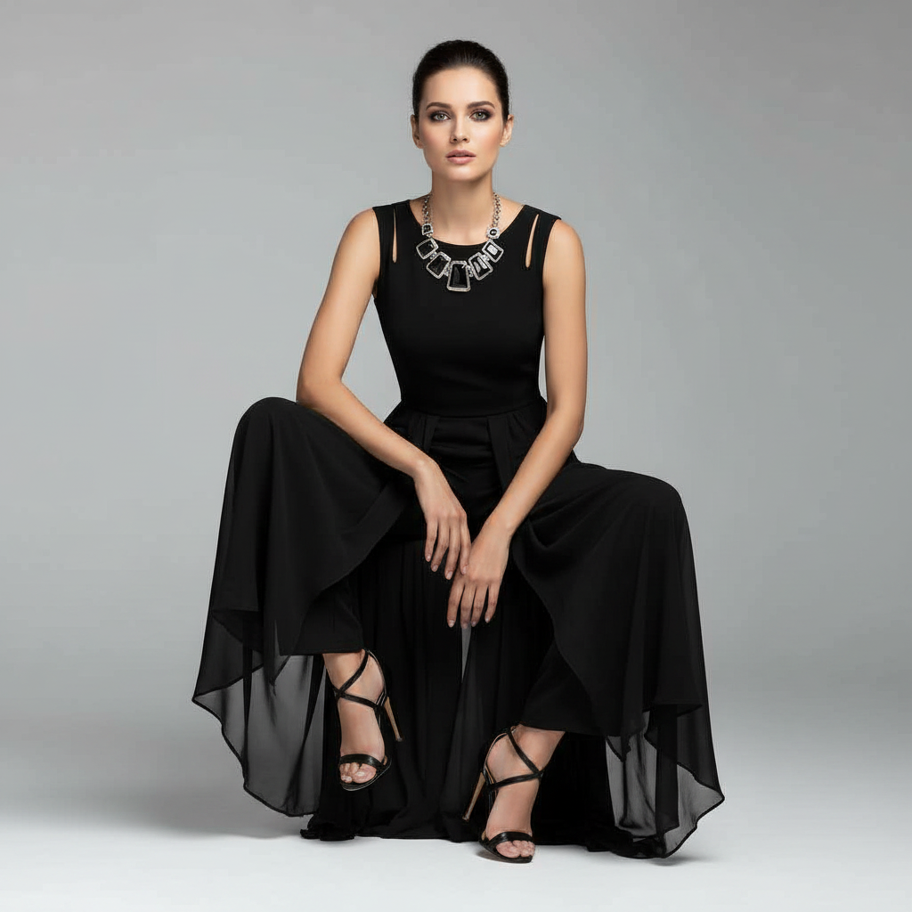 Sleeveless Wide Leg Jumpsuit | Women's Jumpsuit Summer Fashion
