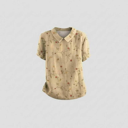 Vintage Floral Blouse | Women's Casual Summer Top
