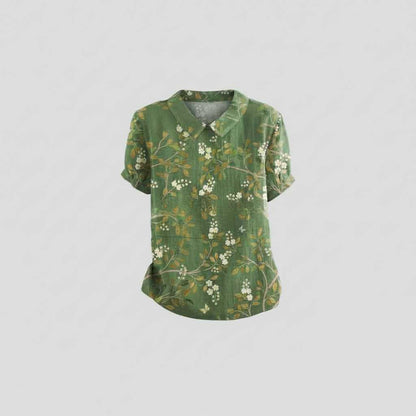 Vintage Floral Blouse | Women's Casual Summer Top