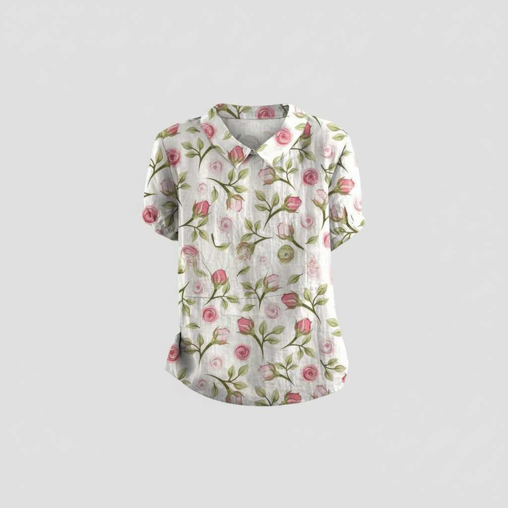 Vintage Floral Blouse | Women's Casual Summer Top