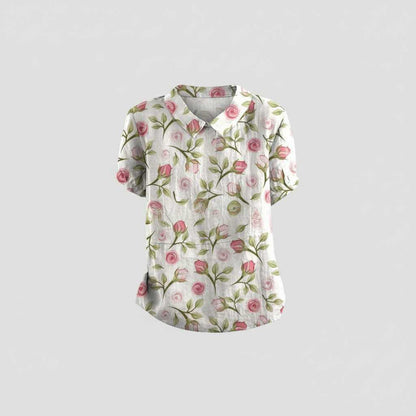 Vintage Floral Blouse | Women's Casual Summer Top