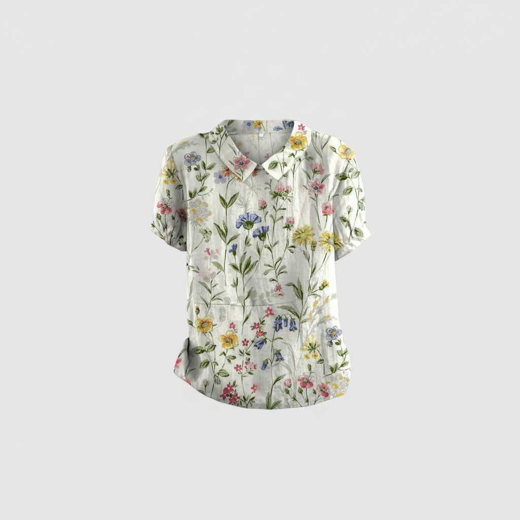 Vintage Floral Blouse | Women's Casual Summer Top