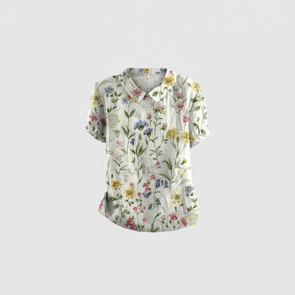 Vintage Floral Blouse | Women's Casual Summer Top