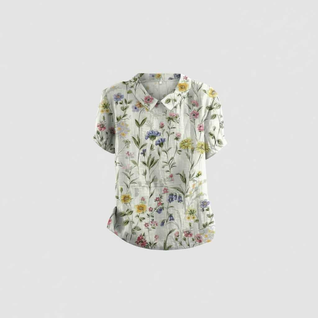 Vintage Floral Blouse | Women's Casual Summer Top