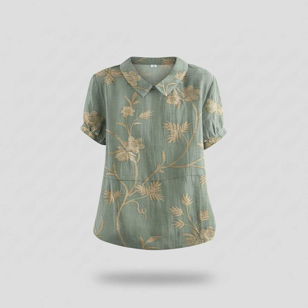 Vintage Floral Blouse | Women's Casual Summer Top