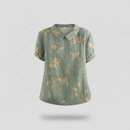 Vintage Floral Blouse | Women's Casual Summer Top