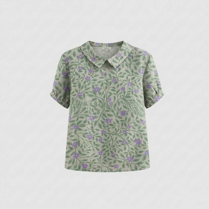 Vintage Floral Blouse | Women's Casual Summer Top