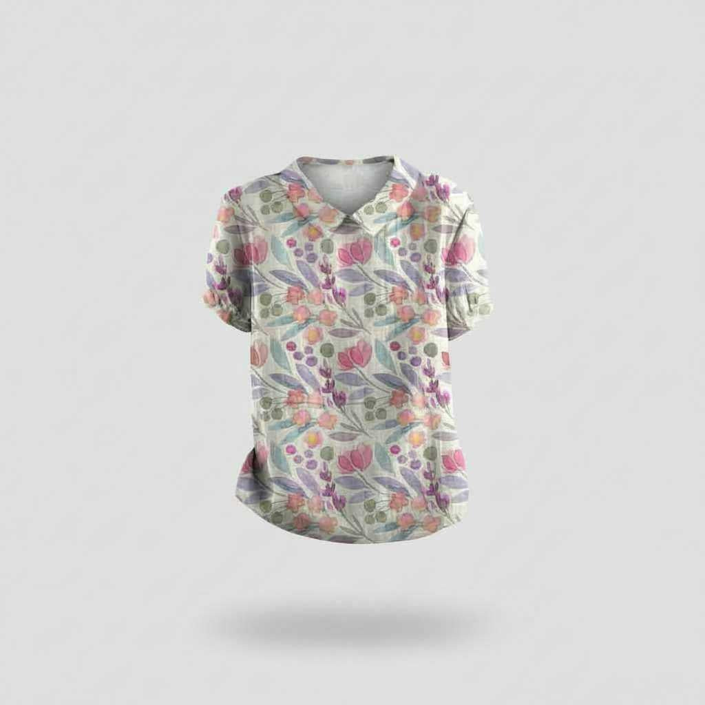 Vintage Floral Blouse | Women's Casual Summer Top