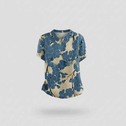 Vintage Floral Blouse | Women's Casual Summer Top
