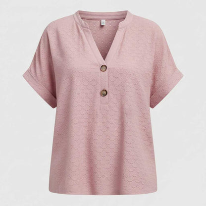 Women's V-Neck Short Sleeve Top | Casual Summer Top