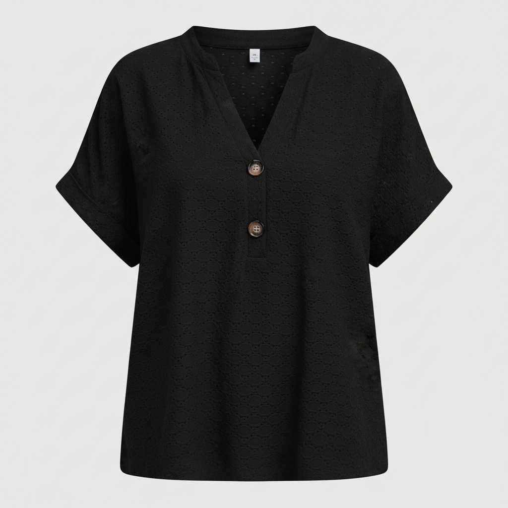 Women's V-Neck Short Sleeve Top | Casual Summer Top