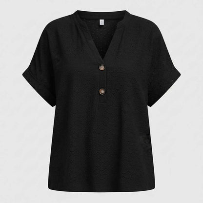 Women's V-Neck Short Sleeve Top | Casual Summer Top