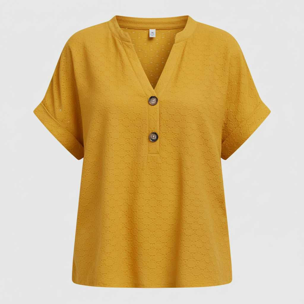 Women's V-Neck Short Sleeve Top | Casual Summer Top