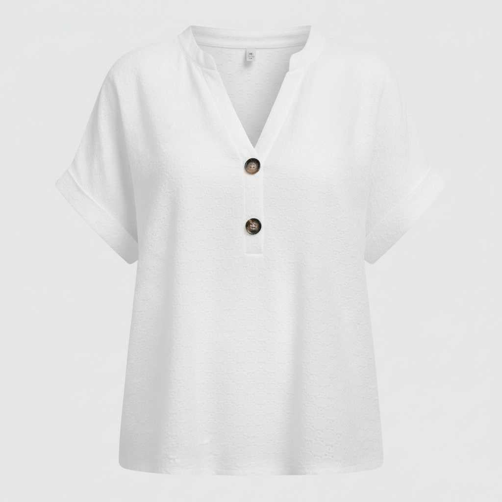 Women's V-Neck Short Sleeve Top | Casual Summer Top