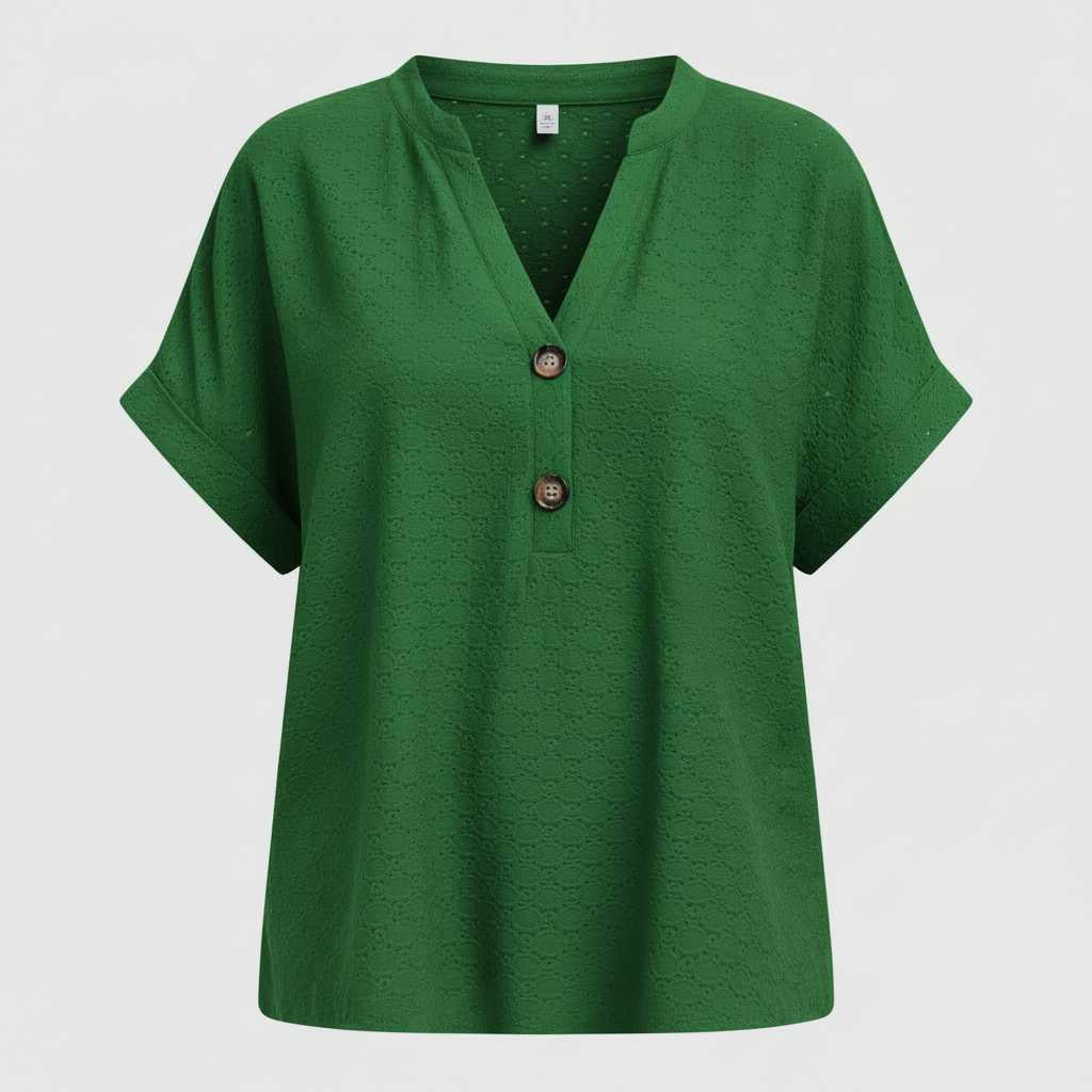 Women's V-Neck Short Sleeve Top | Casual Summer Top