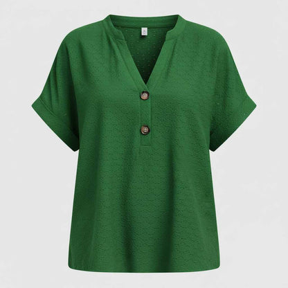 Women's V-Neck Short Sleeve Top | Casual Summer Top